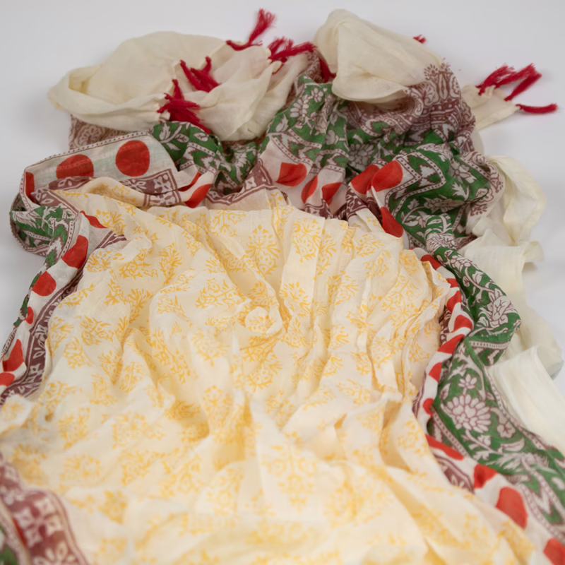 Detailaufnahme des Musters – Sarah & Sally Baumwollschal