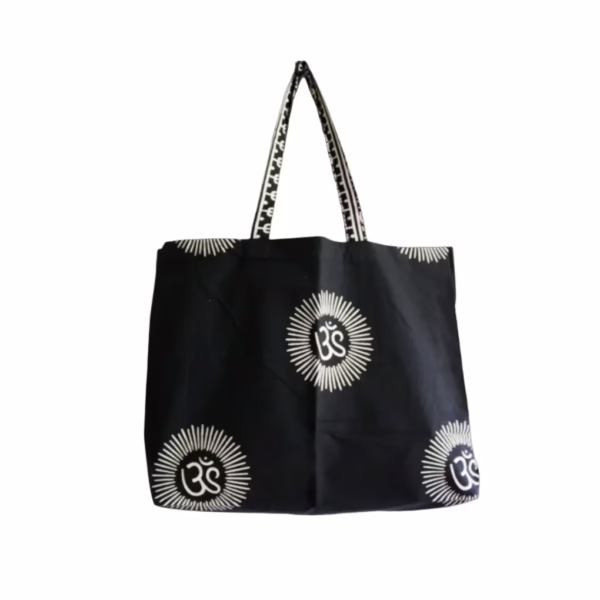 Leichte Tasche Biobaumwolle Schwarz-Weiß