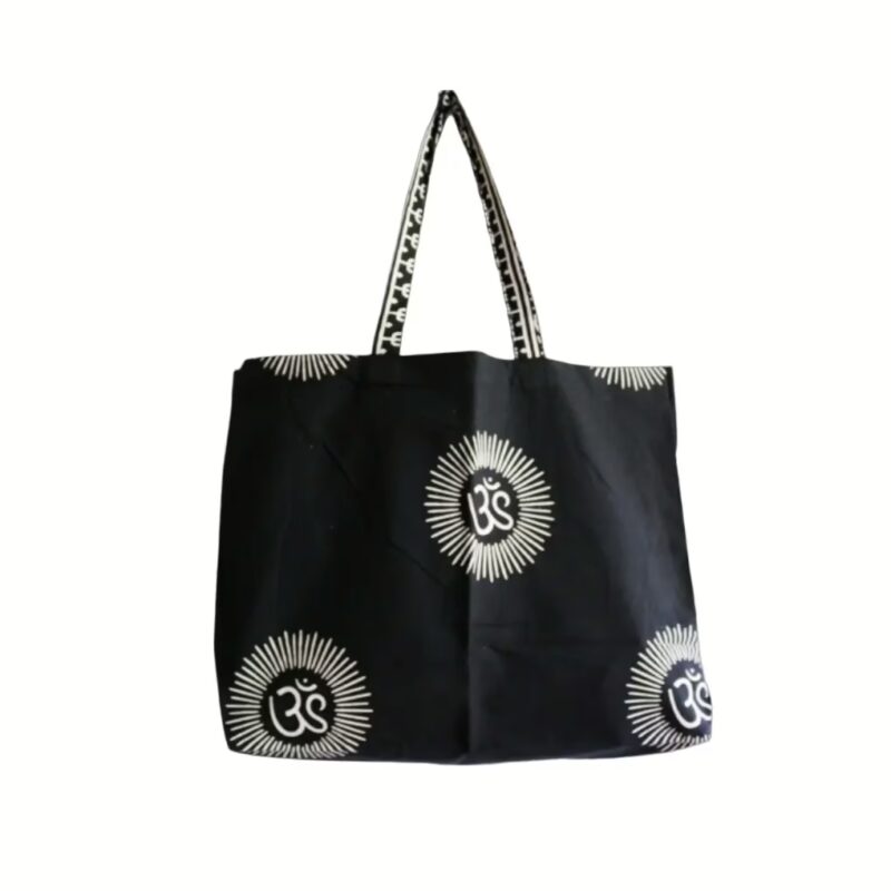 Leichte Tasche Biobaumwolle Schwarz-Weiß