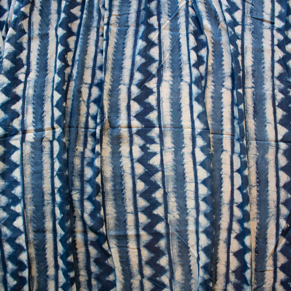 Schal Baumwolle Blau Batikoptik