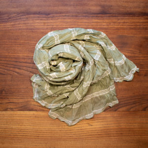 Schal von Sarah und Sally Lindgrün mit Streifen, 100% Baumwolle