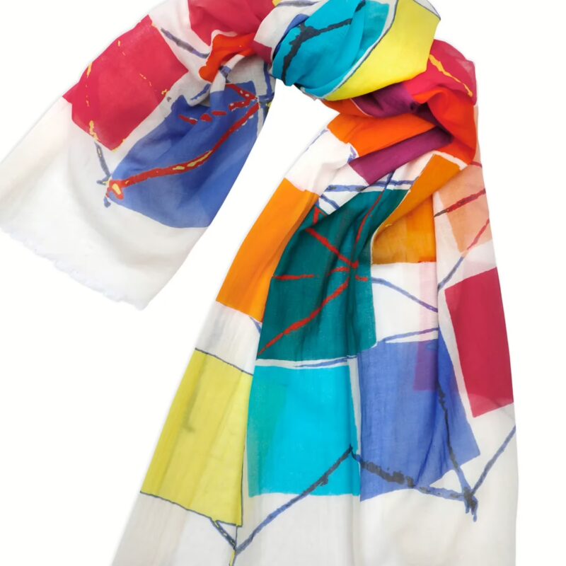 Schal Salto bunte grafische Muster 100 % Baumwolle