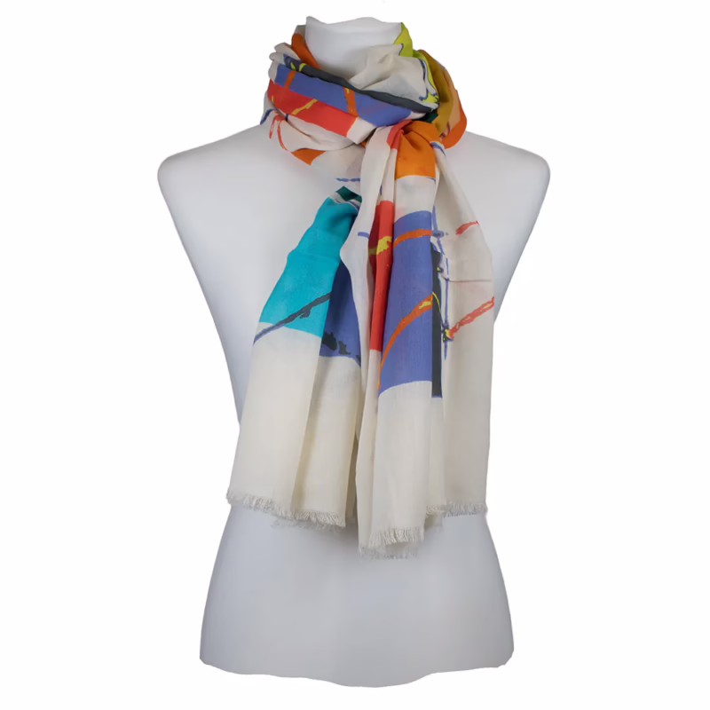 Schal Salto bunte grafische Muster 100 % Baumwolle