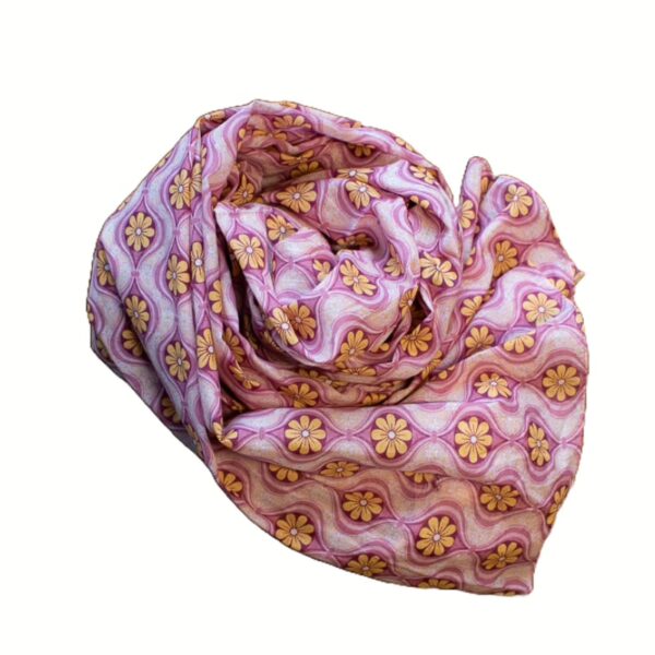 Schal mit rosé Blümchen