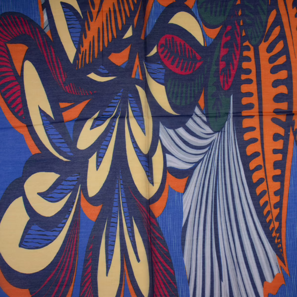 Schal Baumwolle mit Seide - Blaue Blume | Salto