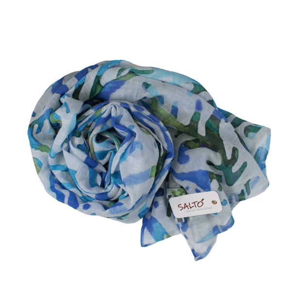 Schal 100 % Baumwolle - Zartblau | Salto