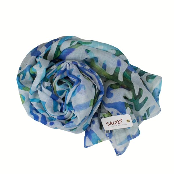 Schal 100 % Baumwolle - Zartblau | Salto