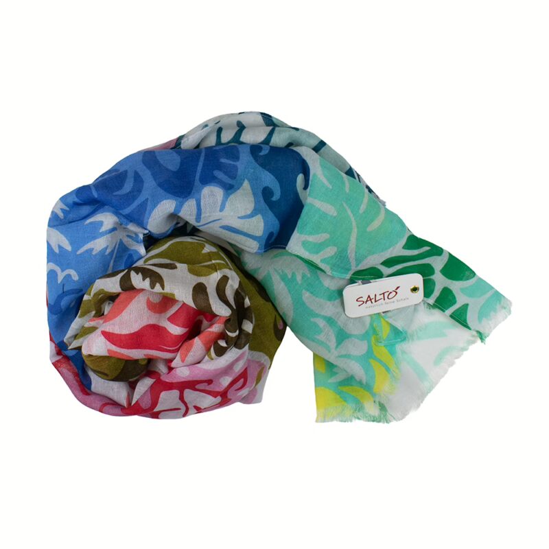 Schal Baumwolle mit Leinen - Peppig bunt | Salto