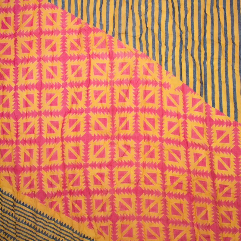 Sarah und Sally | Schal 100 % Baumwolle - Mustermix Orange, Blau, Rot und Grün – Bild 2