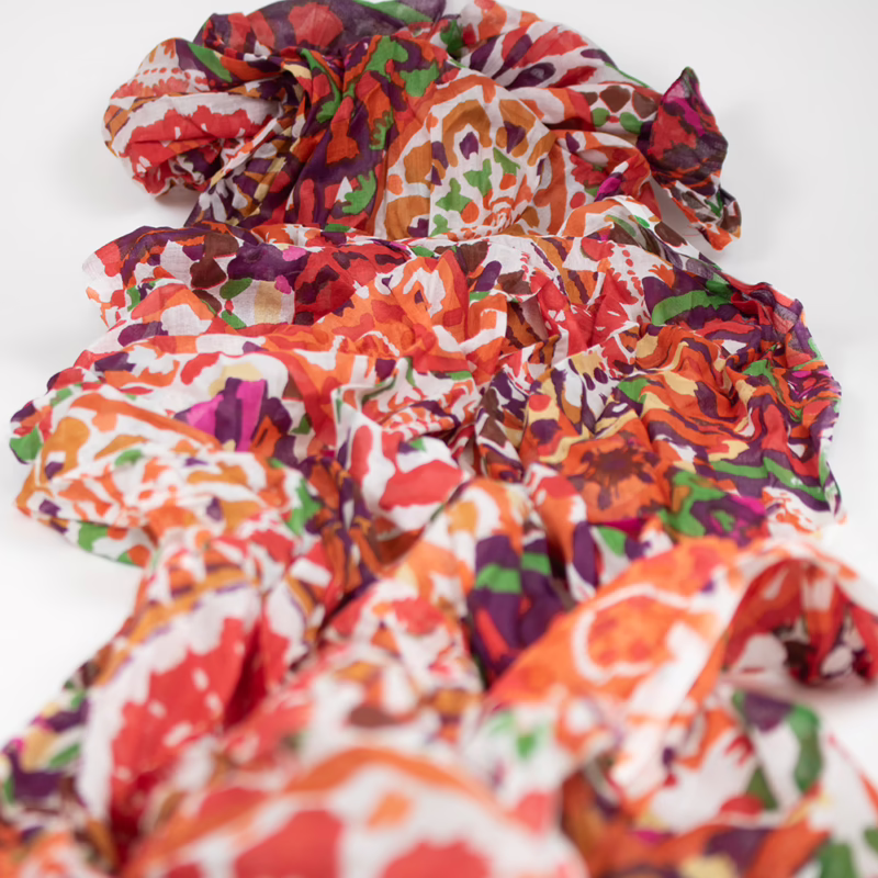 Detailaufnahme des Musters – Sarah & Sally Baumwollschal