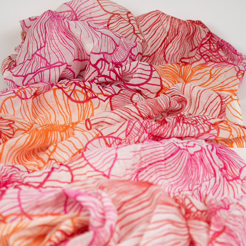 Detailaufnahme des Musters – Sarah & Sally Baumwollschal