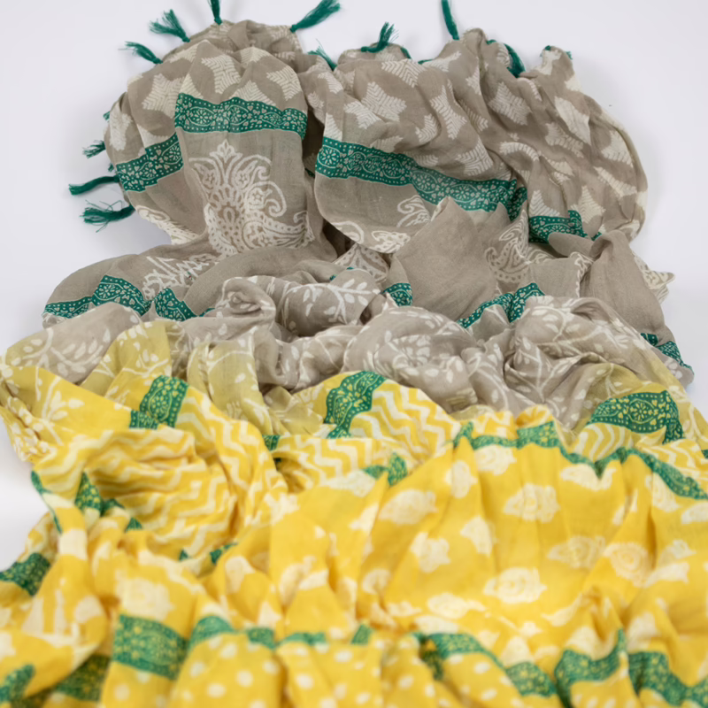 Detailaufnahme des Musters – Sarah & Sally Baumwollschal