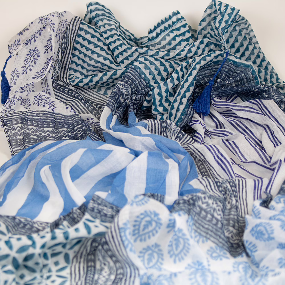 Detailaufnahme des Musters – Sarah & Sally Baumwollschal