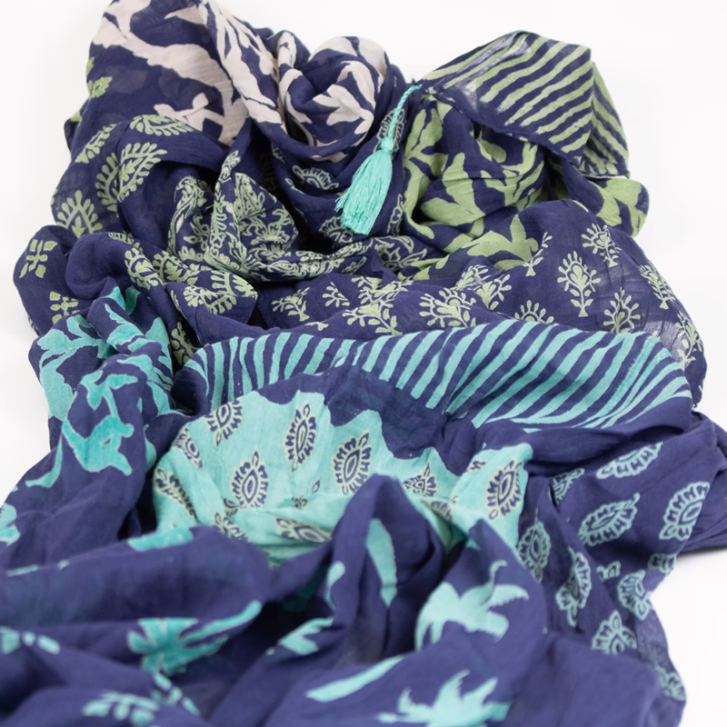 Detailaufnahme des Musters – Sarah & Sally Baumwollschal