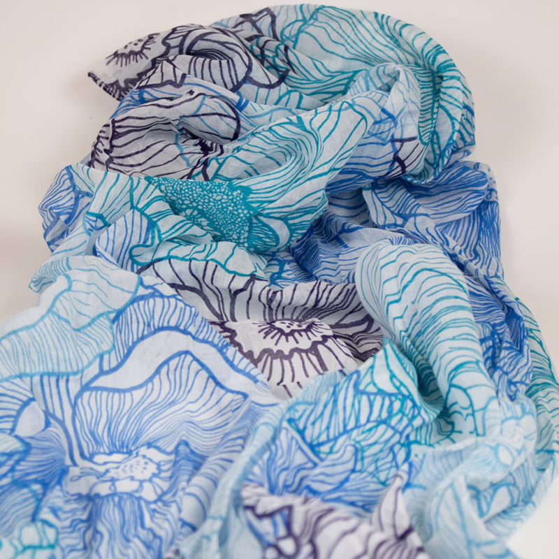 Detailaufnahme des Musters – Sarah & Sally Baumwollschal