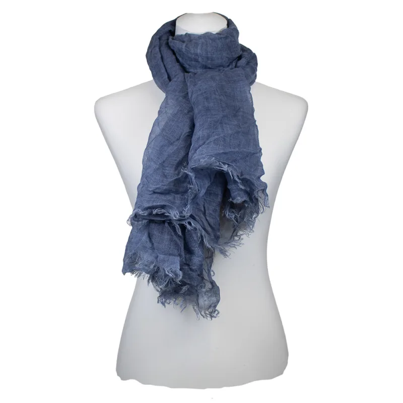 Sarah und Sally | Wollschal in Blau – 100% Wolle